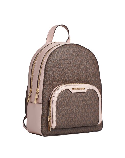 Mochila mediana Jaycee rosa-marrón - 22,2x30,5x10,8 cm