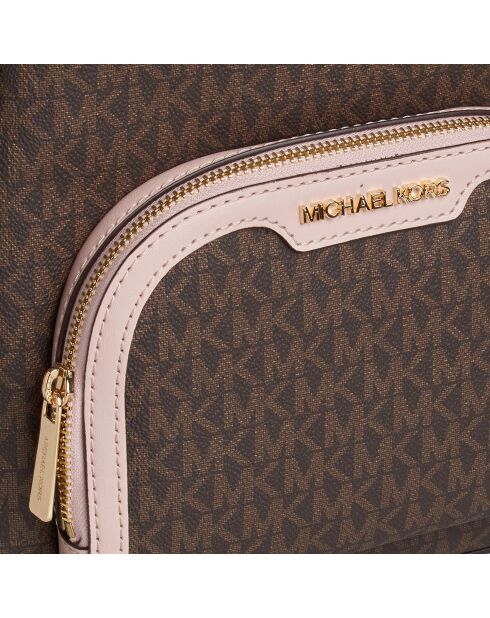 Mochila mediana Jaycee rosa-marrón - 22,2x30,5x10,8 cm