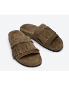 Pantoletten aus Cannabisleder