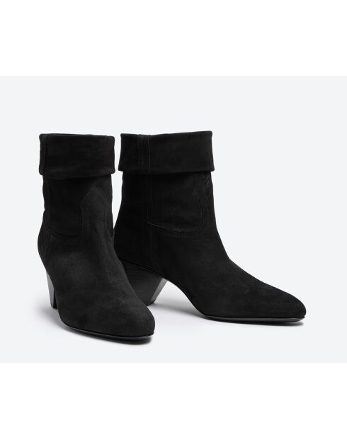 Boots en cuir noirs - Talon 6 cm
