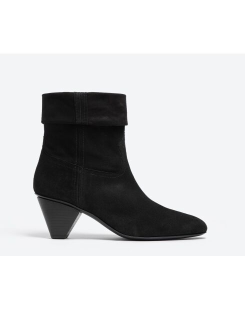 Boots en cuir noirs - Talon 6 cm