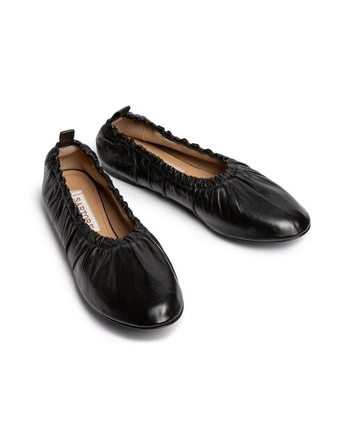 Ballerines en cuir noires