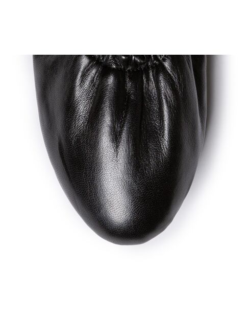 Ballerines en cuir noires
