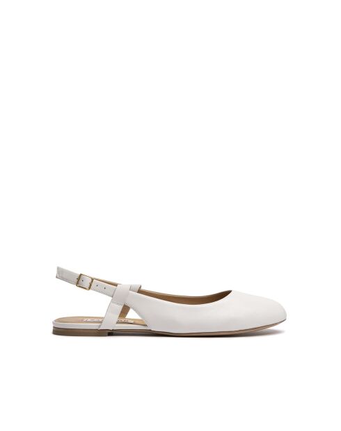 Slingbacks de piel ósea