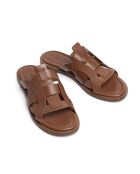 Mules de piel marrón SR4555