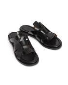 Mules en cuir SR4555 noires