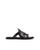 Mules en cuir SR4555 noires