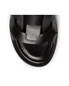 Mules en cuir SR4555 noires