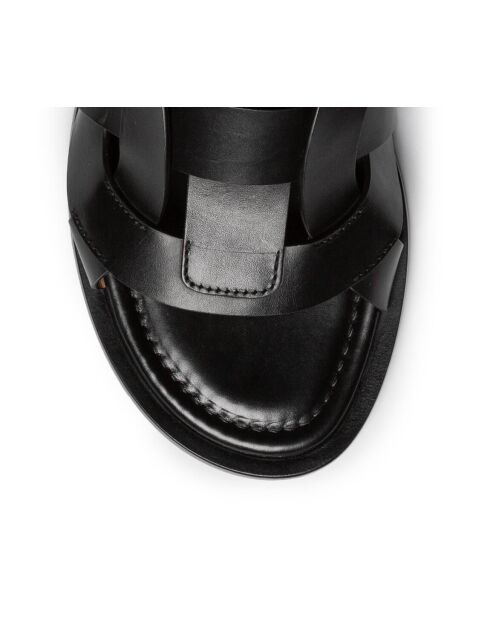 Mules en cuir SR4555 noires