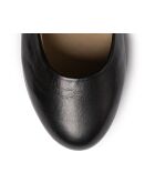 Schwarze Leder-Slingbacks