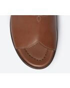 Mules en cuir rouille - Talon 5 cm