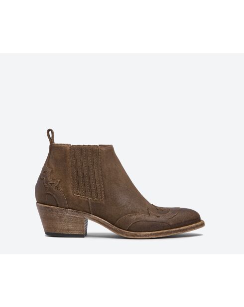 Low Boots western en cuir acacia