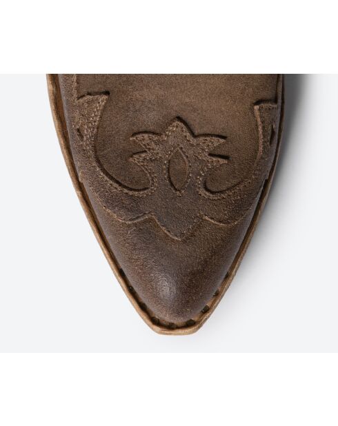 Low Boots western en cuir acacia