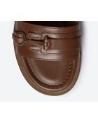 Mules en cuir SR4733 brunes