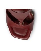 Sandales en cuir carmin - Talon 8 cm