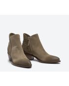 Boots western en cuir cannabis