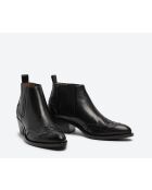 Low Boots western en cuir noires