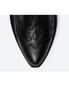 Low Boots western en cuir noires