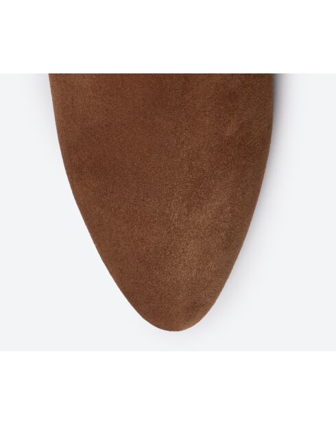 Boots en cuir brunes - Talon 6 cm