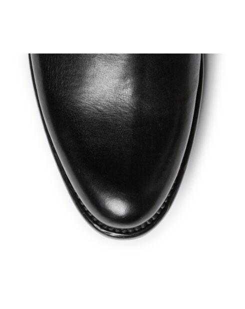 Bottes western en cuir noir/blanc/rouge