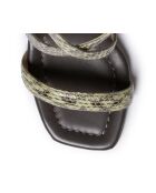 Sandales en cuir bambou - Talon 8 cm