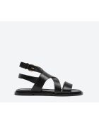 Sandali SR4749 in pelle nera