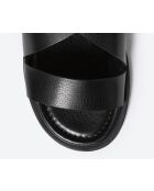 Sandali SR4749 in pelle nera