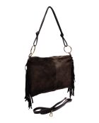 SS26 IR 8182T donkerbruine leren schoudertas - 26,5x36,5 cm