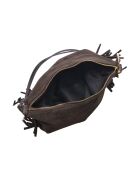 SS26 IR 8182T donkerbruine leren schoudertas - 26,5x36,5 cm