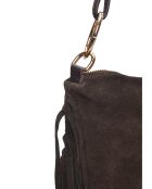 SS26 IR 8182T donkerbruine leren schoudertas - 26,5x36,5 cm