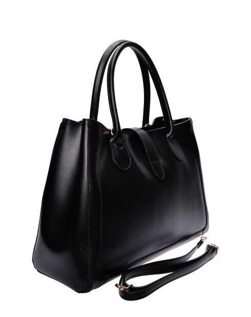 SS26 IR 483 zwarte leren handtas - 29,5x40x12 cm