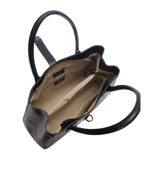 SS26 IR 483 zwarte leren handtas - 29,5x40x12 cm