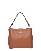 SS26 IR 188 cognac leren draagtas - 21x25x13 cm