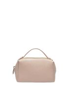 SS26 IR 185T poederroze leren schoudertas - 12,5x17x6,5 cm