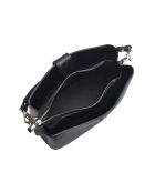 SS26 IR 188 Tragetasche aus schwarzem Leder, 21 x 25 x 13 cm