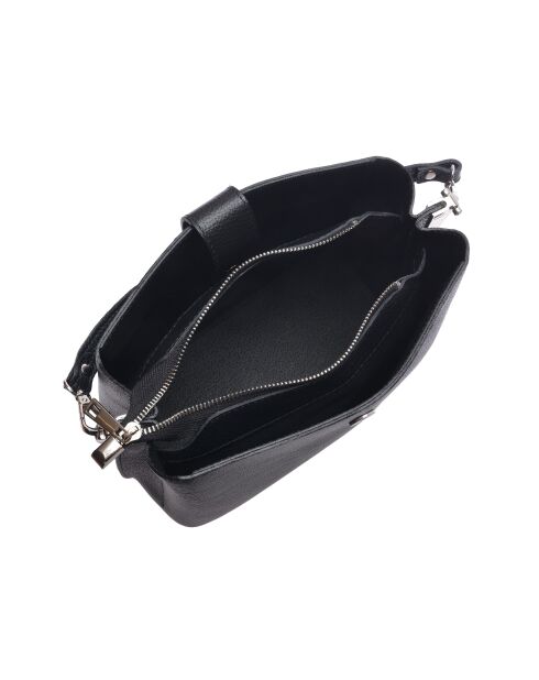 SS26 IR 188 Tragetasche aus schwarzem Leder, 21 x 25 x 13 cm