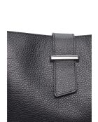 SS26 IR 188 Tragetasche aus schwarzem Leder, 21 x 25 x 13 cm