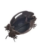 SS26 AL 8197T donkerbruine leren draagtas - 20x21 cm