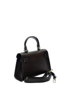 SS26 IR 482 donkerbruine leren schoudertas - 13x20x7 cm