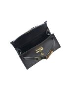 SS26 IR 482 donkerbruine leren schoudertas - 13x20x7 cm