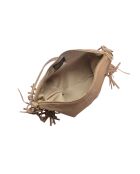 SS26 IR 8182T Schultertasche aus taupefarbenem Leder - 26,5 x 36,5 cm