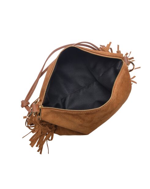 SS26 IR 8182T cognac leren schoudertas - 26,5x36,5 cm