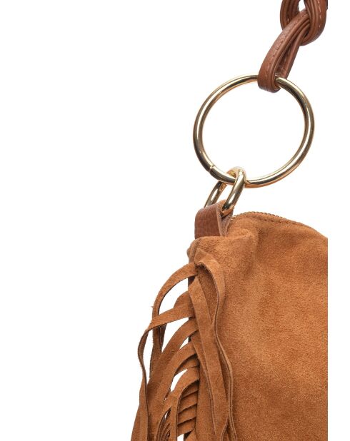 SS26 IR 8182T cognac leren schoudertas - 26,5x36,5 cm