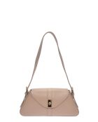 SS26 RM 1009T taupe leren schoudertas - 15x34 laag x 24 hoog x 6,5 cm