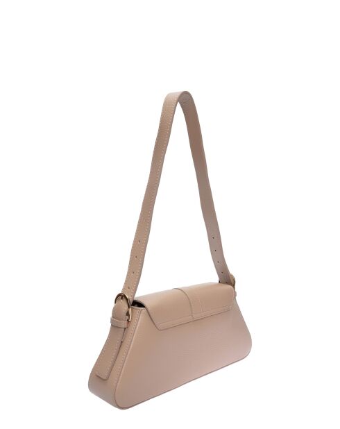 SS26 RM 1009T taupe leren schoudertas - 15x34 laag x 24 hoog x 6,5 cm