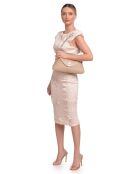 SS26 RM 1009T taupe leren schoudertas - 15x34 laag x 24 hoog x 6,5 cm