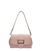 SS26 IR 183T poederroze leren schoudertas - 17x25x5 cm