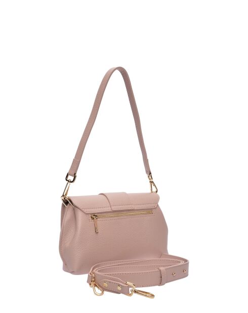 SS26 IR 183T poederroze leren schoudertas - 17x25x5 cm