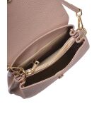 SS26 IR 183T poederroze leren schoudertas - 17x25x5 cm