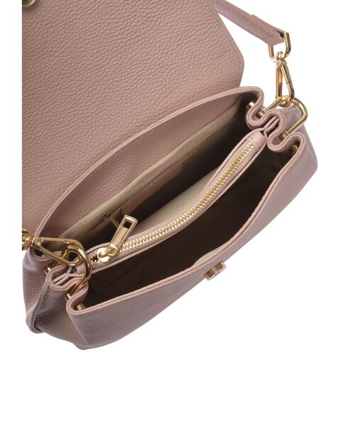 SS26 IR 183T poederroze leren schoudertas - 17x25x5 cm